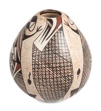 Polychrome Seed Jar, with Mimbres Lizard Design