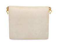 Hermès White Leather Flap Shoulder Bag, 1980s