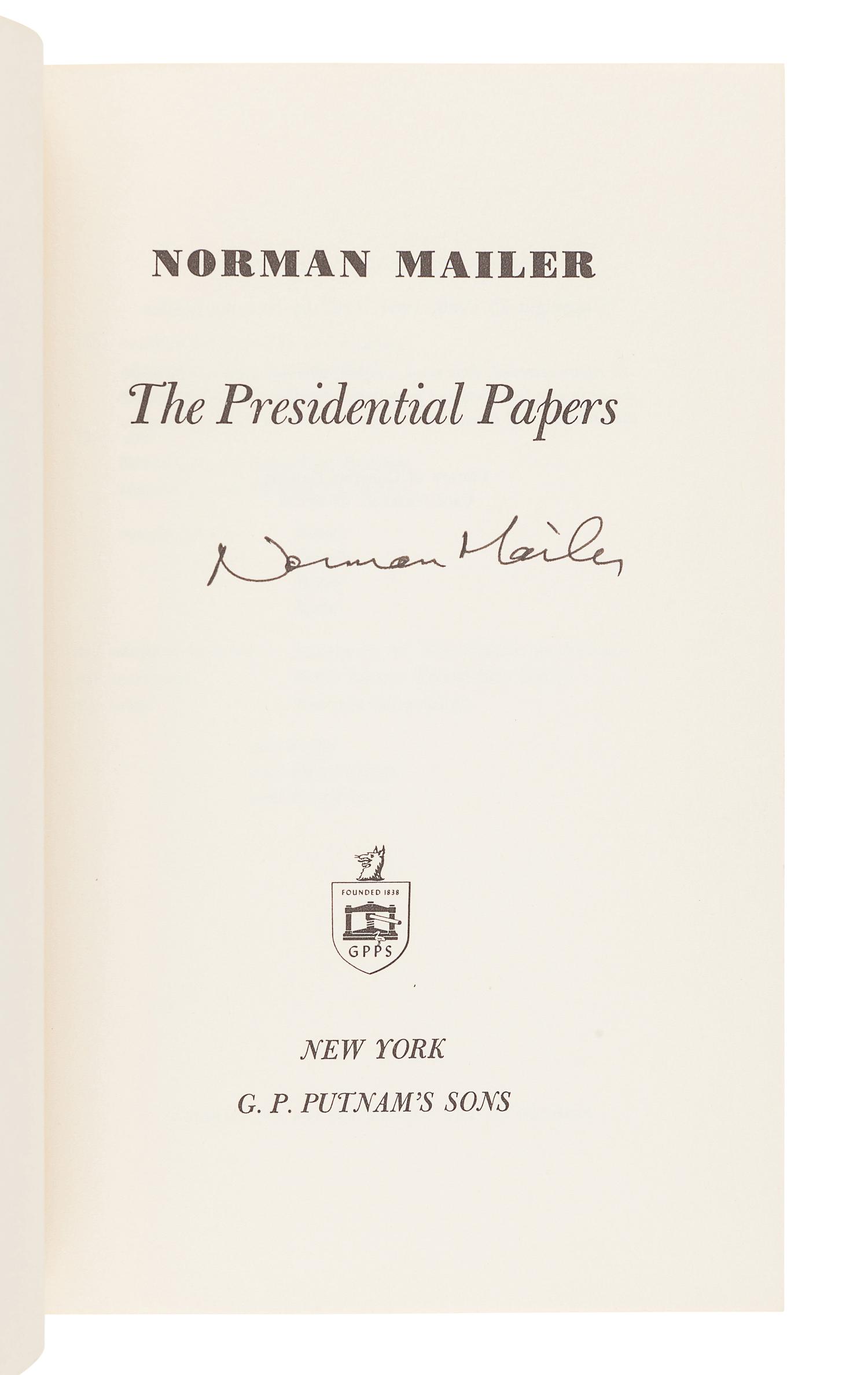 [MAILER, Norman (1923-2007)]. A group of 4 FIRST EDITIONS by Mailer, comprising:
