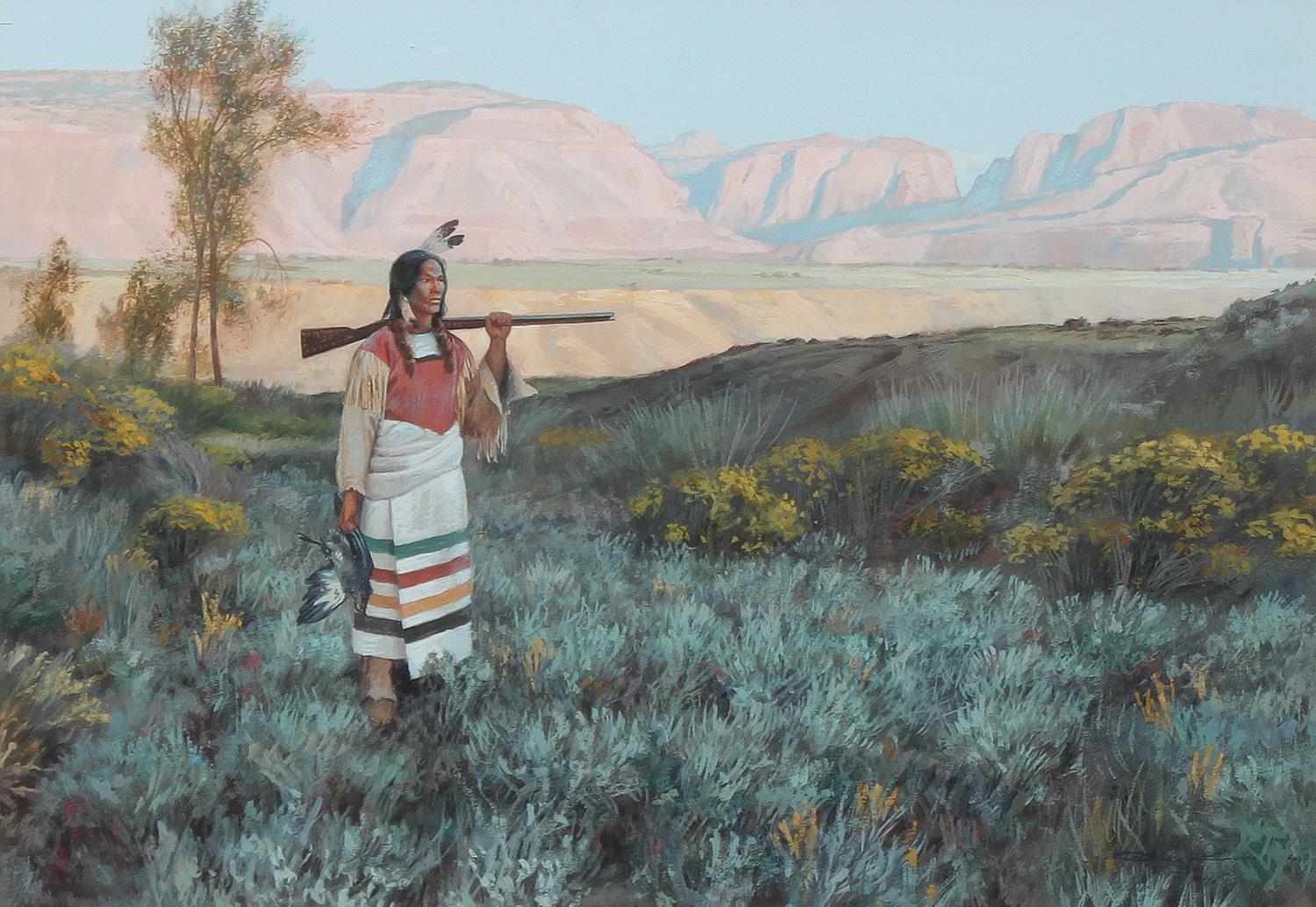 Gary Kapp, (American, b. 1942), Native American Hunter