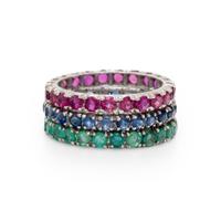 COLLECTION OF MULTIGEM ETERNITY BANDS