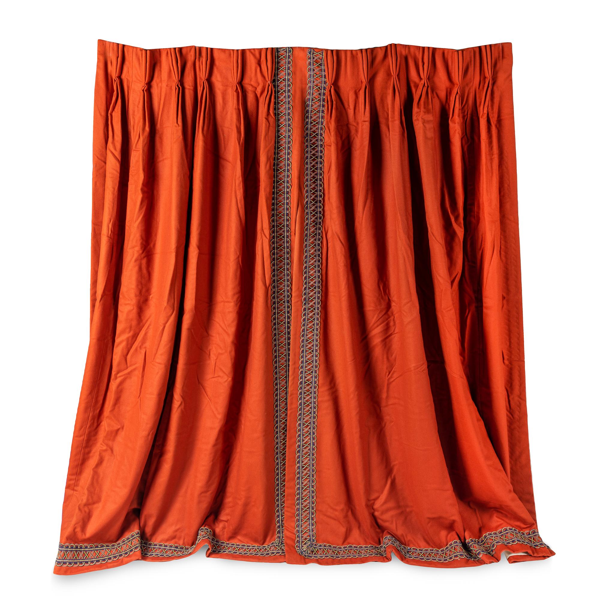 A Set of Eight Drapery Panels