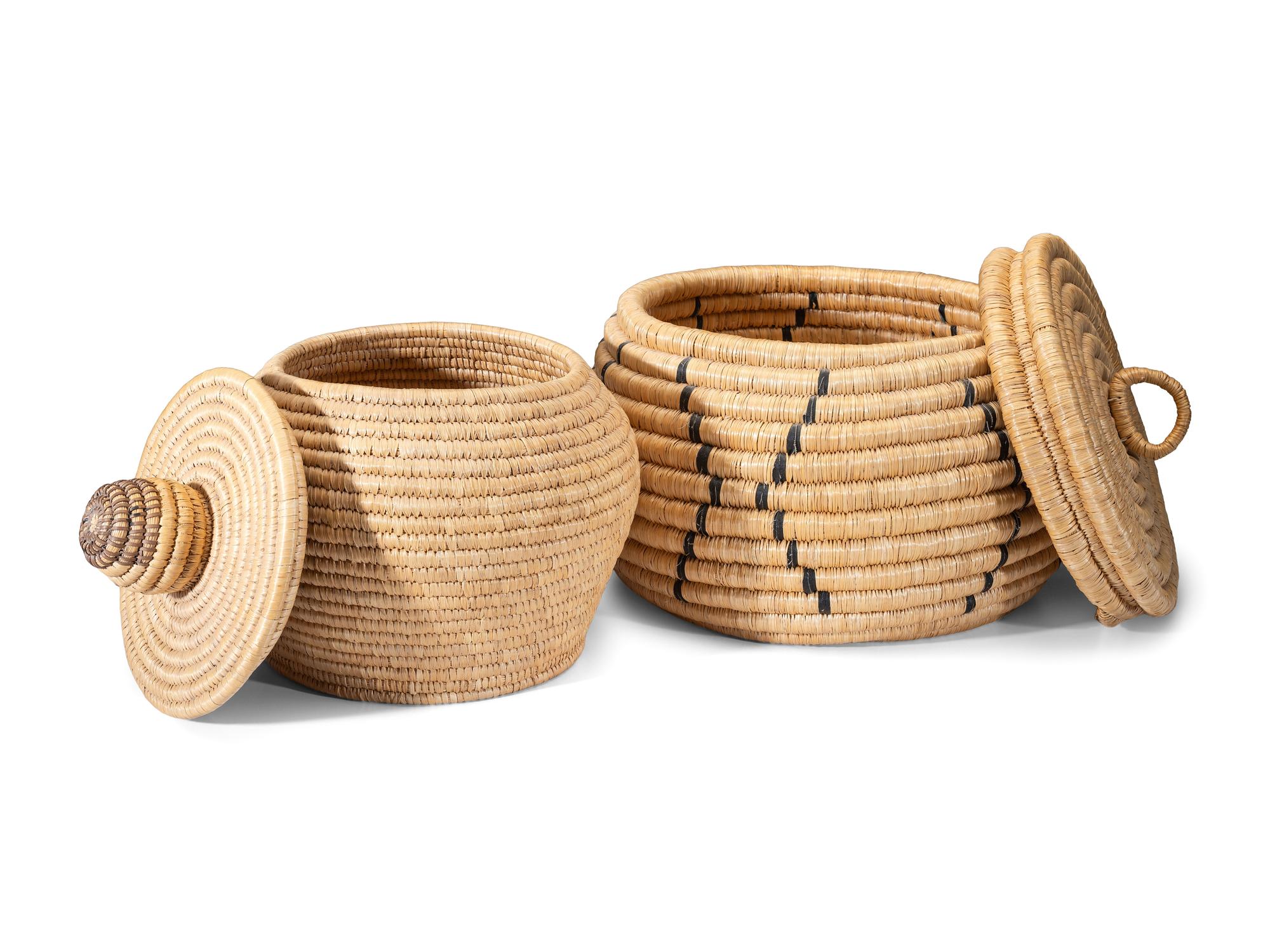 Inuit Lidded Storage Baskets