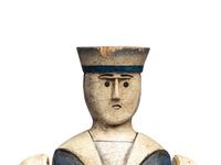 A Carved and Painted Wood Ship's Captain Whirligig