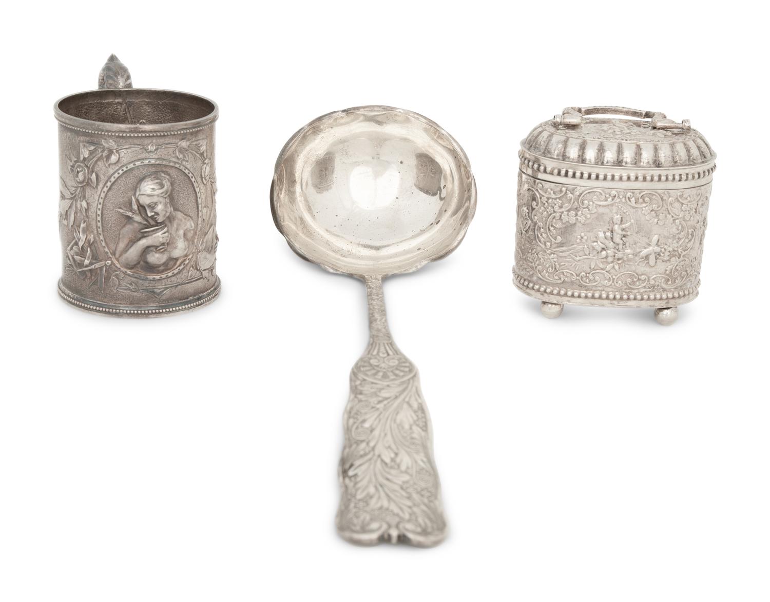 Two American Silver Articles and a Dutch Silver Box
