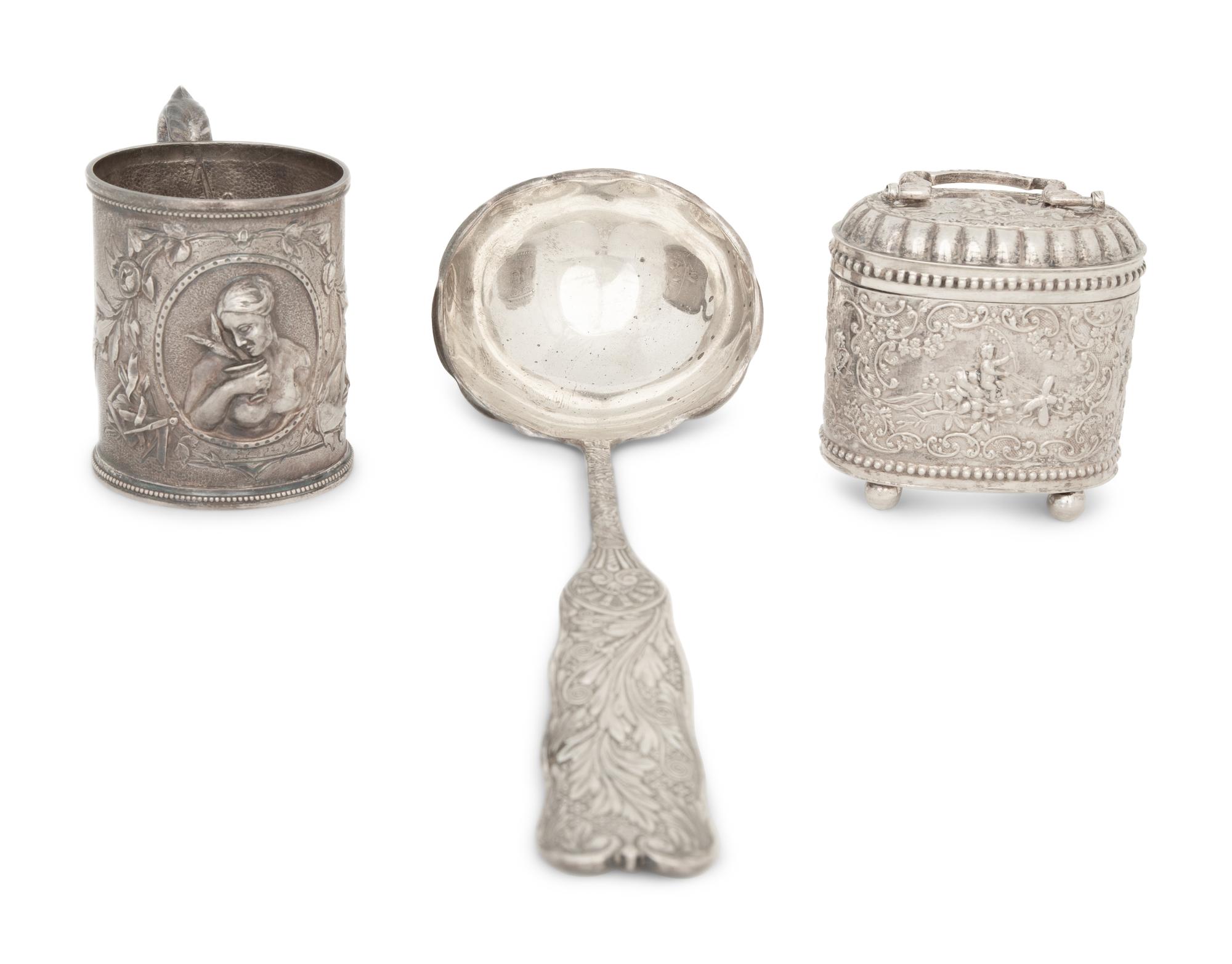 Two American Silver Articles and a Dutch Silver Box