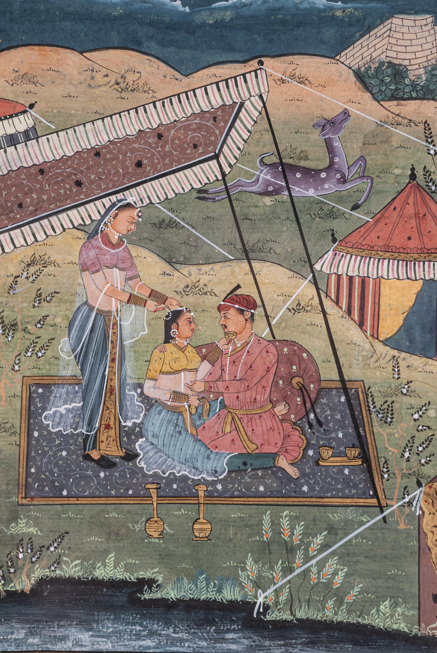 Four Islamic Miniature Manuscript Leaves