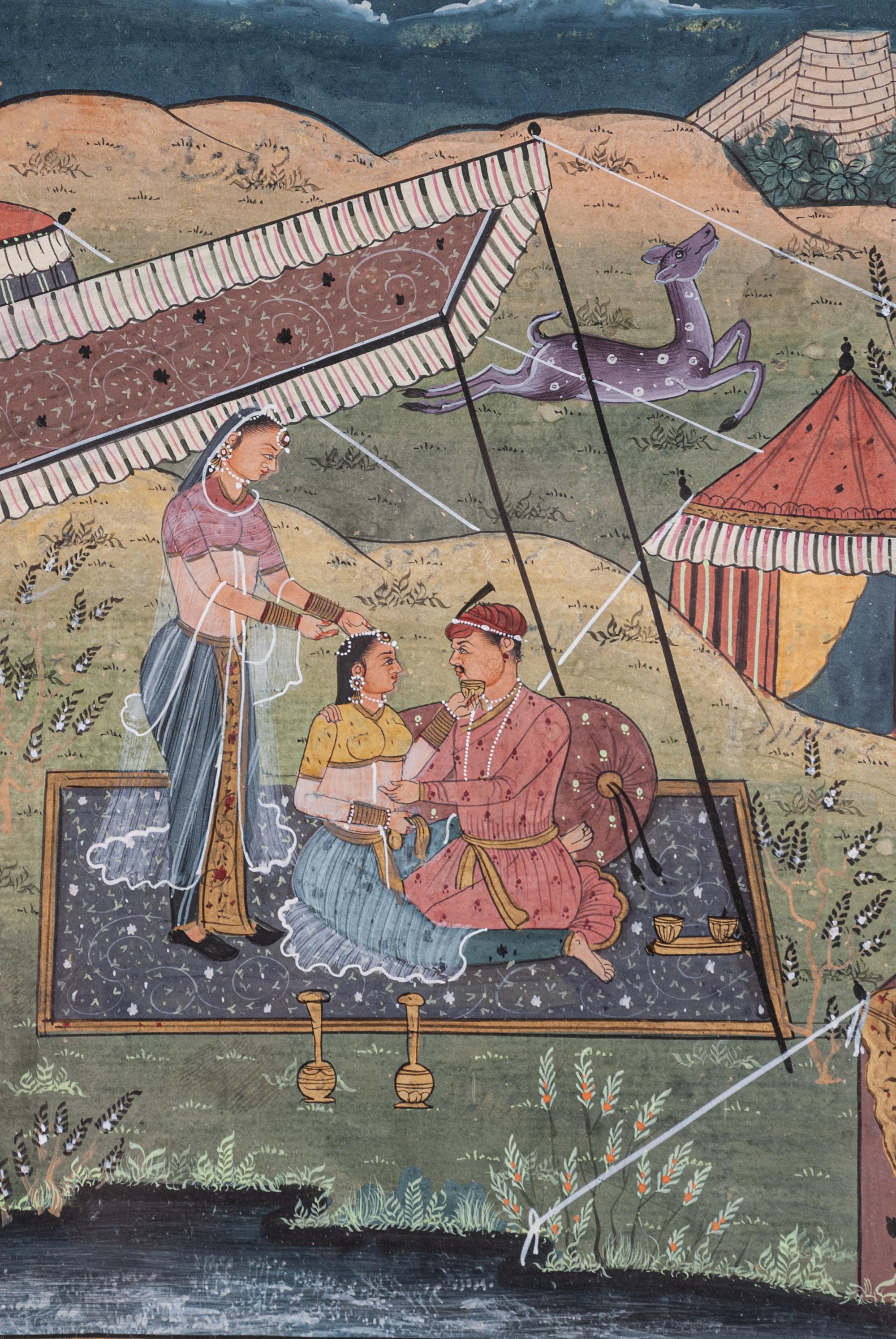 Four Islamic Miniature Manuscript Leaves