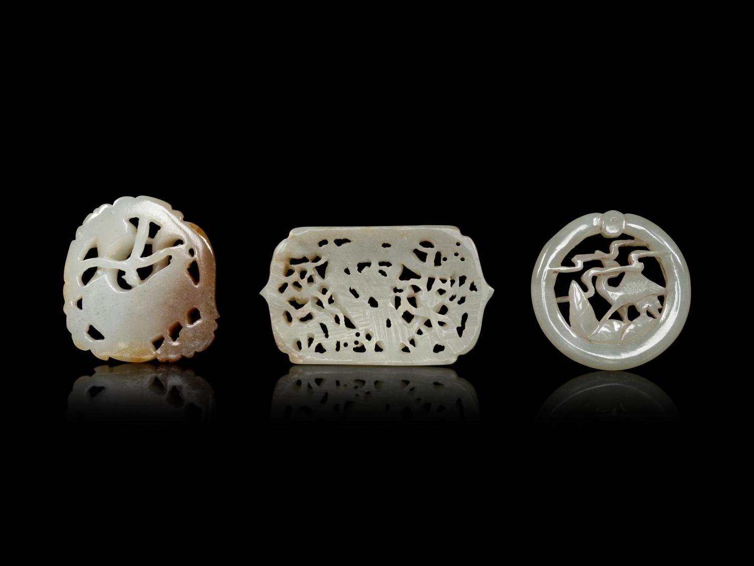 Three Chinese Jade Pendants
