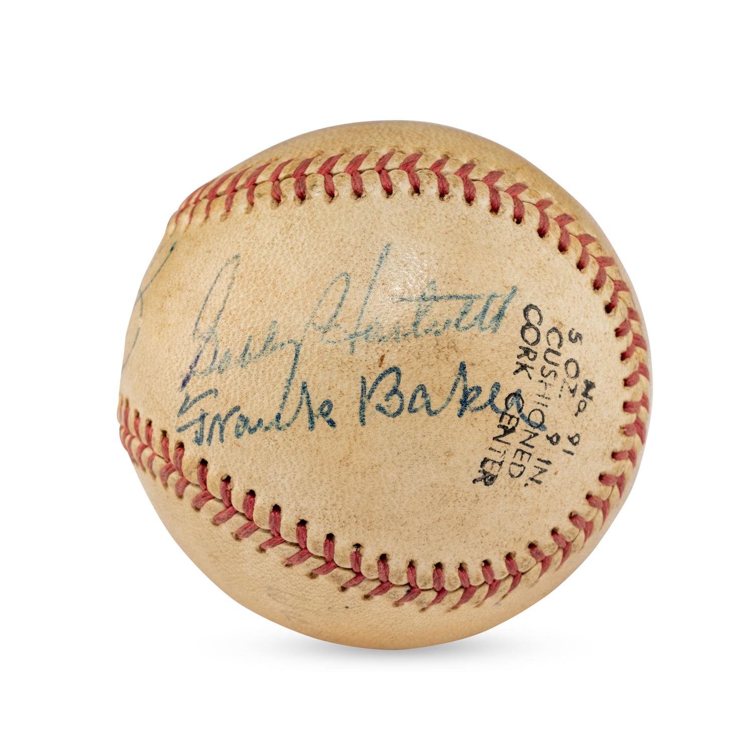 A 1955 Hall of Fame Induction Signed Autograph Baseball Featuring Joe DiMaggio (Beckett Authentication Services Letter of Authenticity)