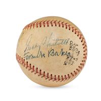 A 1955 Hall of Fame Induction Signed Autograph Baseball Featuring Joe DiMaggio (Beckett Authentication Services Letter of Authenticity)