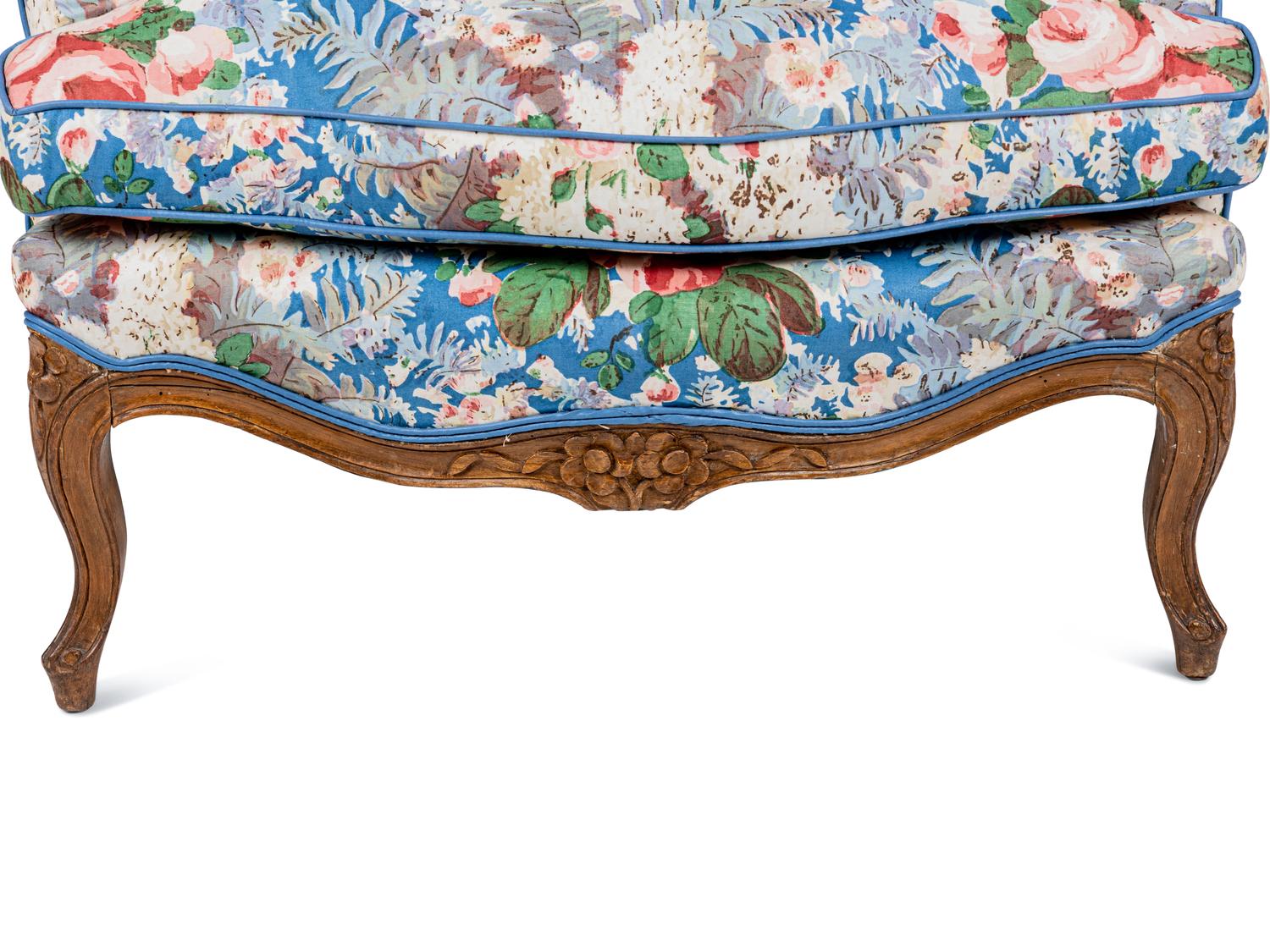 A Louis XV Style Beechwood Bergère