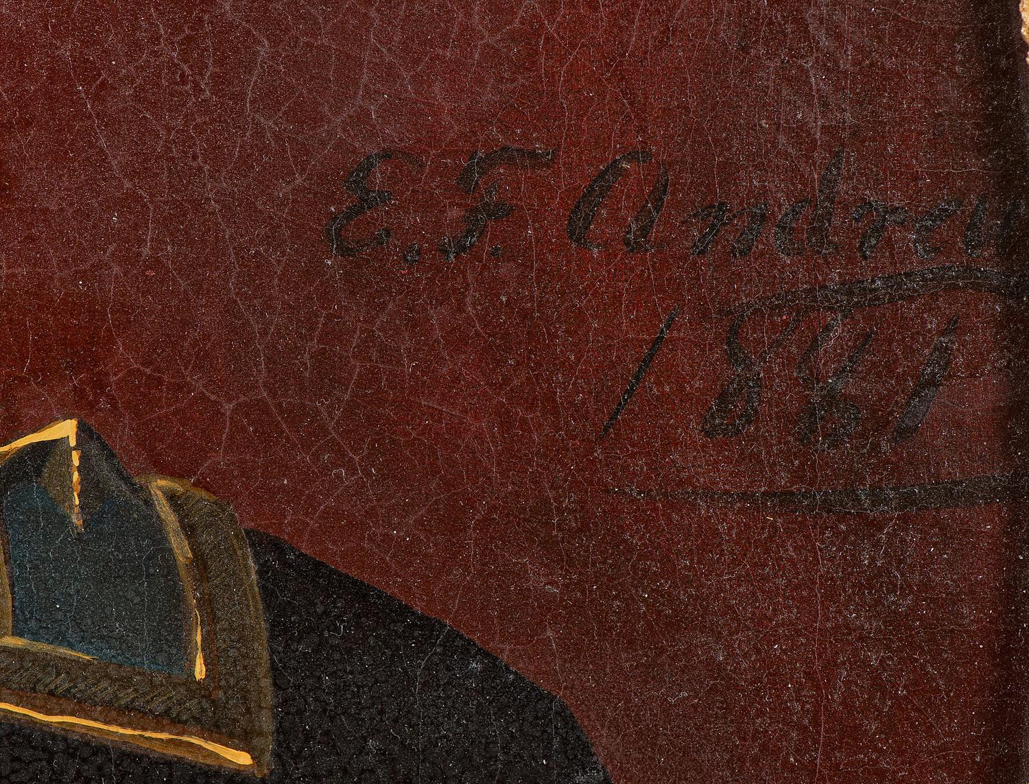 [CIVIL WAR]. ANDREWS, Eliphalet Frazer (1835-1915), artist. Oil on canvas painting of Colonel Robert Latimer McCook. 1881.
