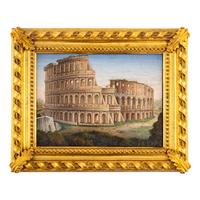 An Italian Micromosaic Panel of the Colosseum