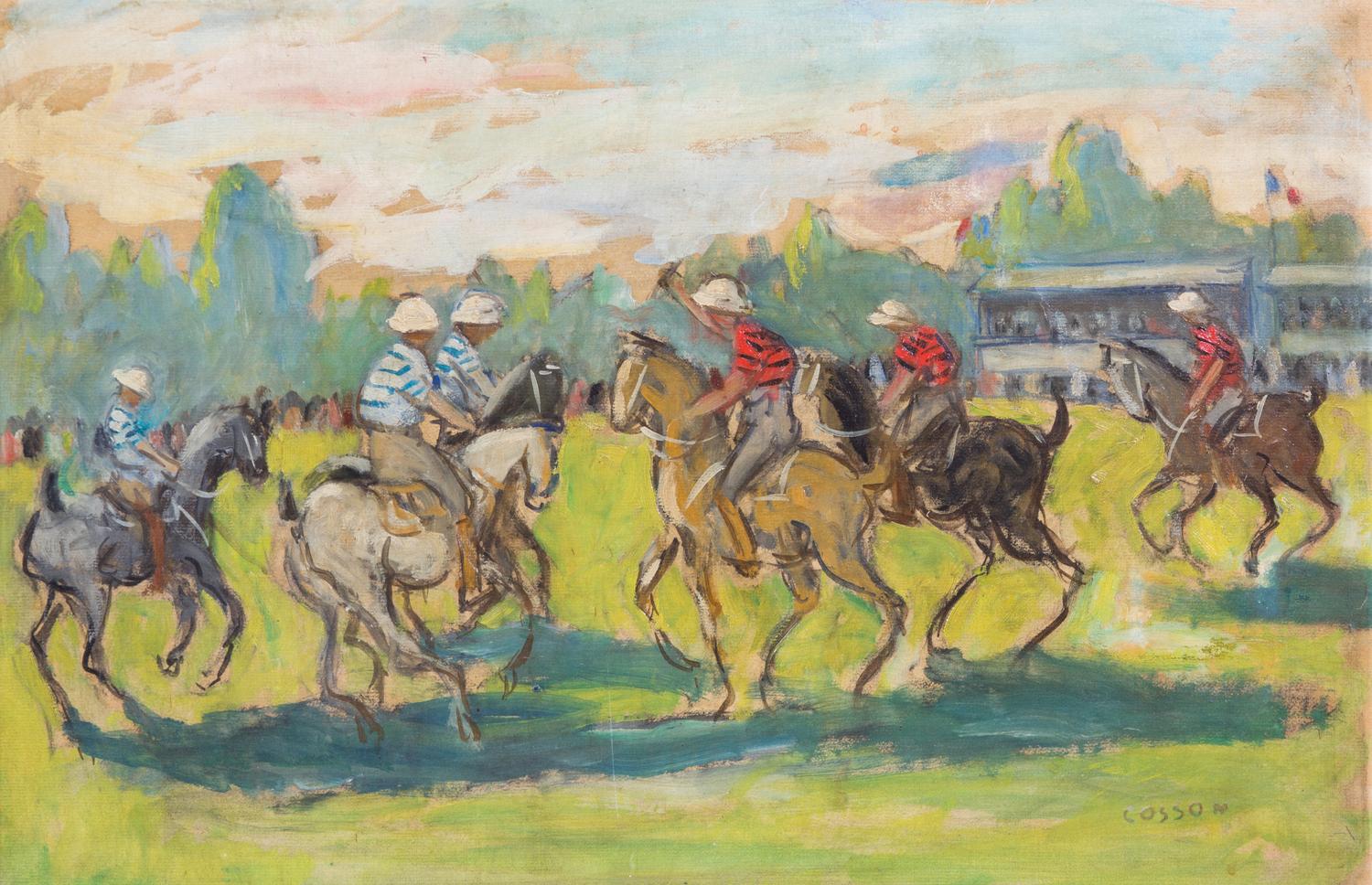 Jean Louis Marcel Cosson, (French, 1878-1956), Polo Match