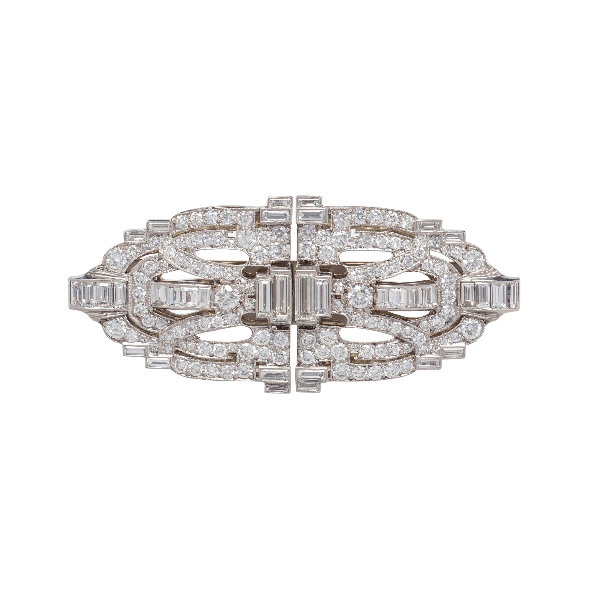 DIAMOND DOUBLE CLIP/BROOCH
