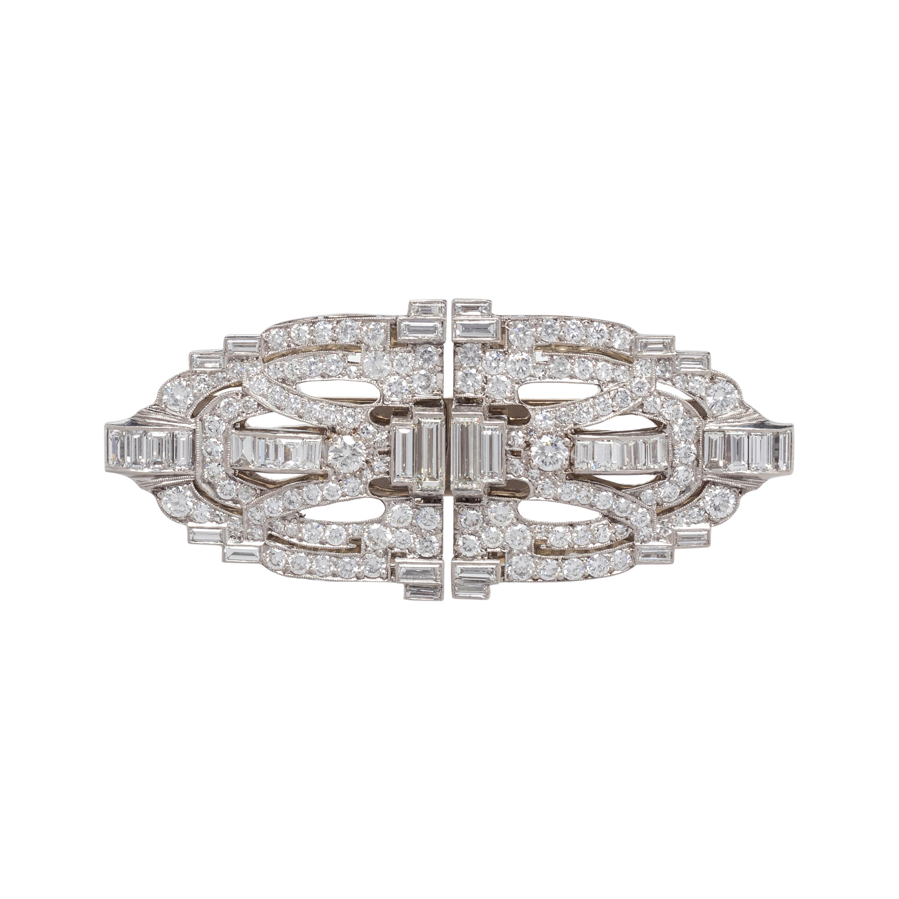 DIAMOND DOUBLE CLIP/BROOCH