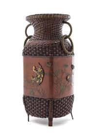 A Japanese Bronze Vessel Height 10 inches.