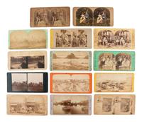 [EARLY PHOTO] 72 stereoviews of various scenes and subjects, incl. Harriet Beecher Stowe's house.