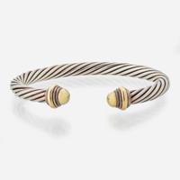A David Yurman Sterling Silver Bracelet and Ring David Yurman