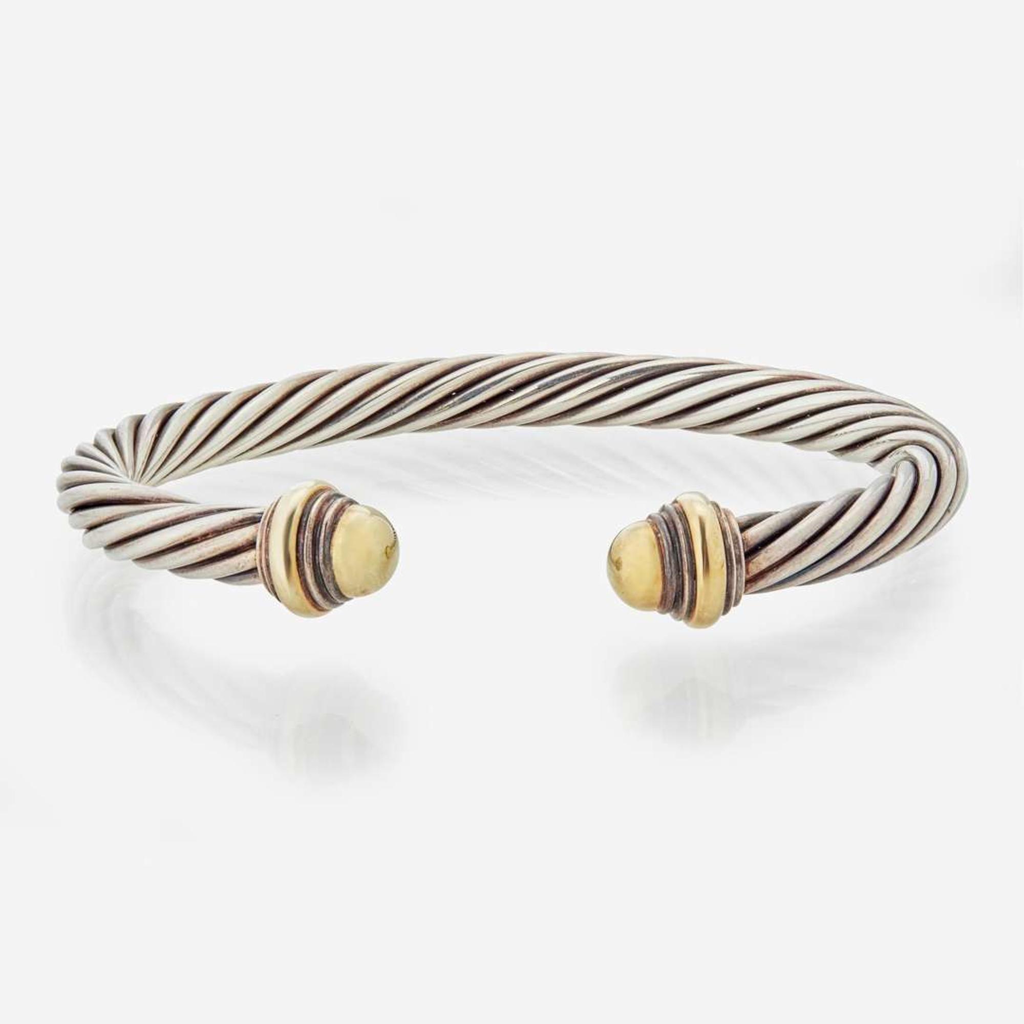 A David Yurman Sterling Silver Bracelet and Ring David Yurman