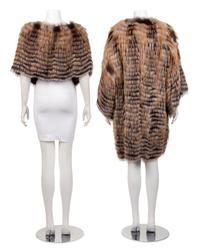 Oscar de la Renta Fox Fur Coat and Capelet, Fall 2006