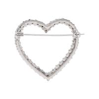 DIAMOND HEART BROOCH