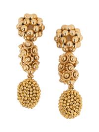 Assortment of 14 Pairs of Goldtone Earrings, 1980-2000s
