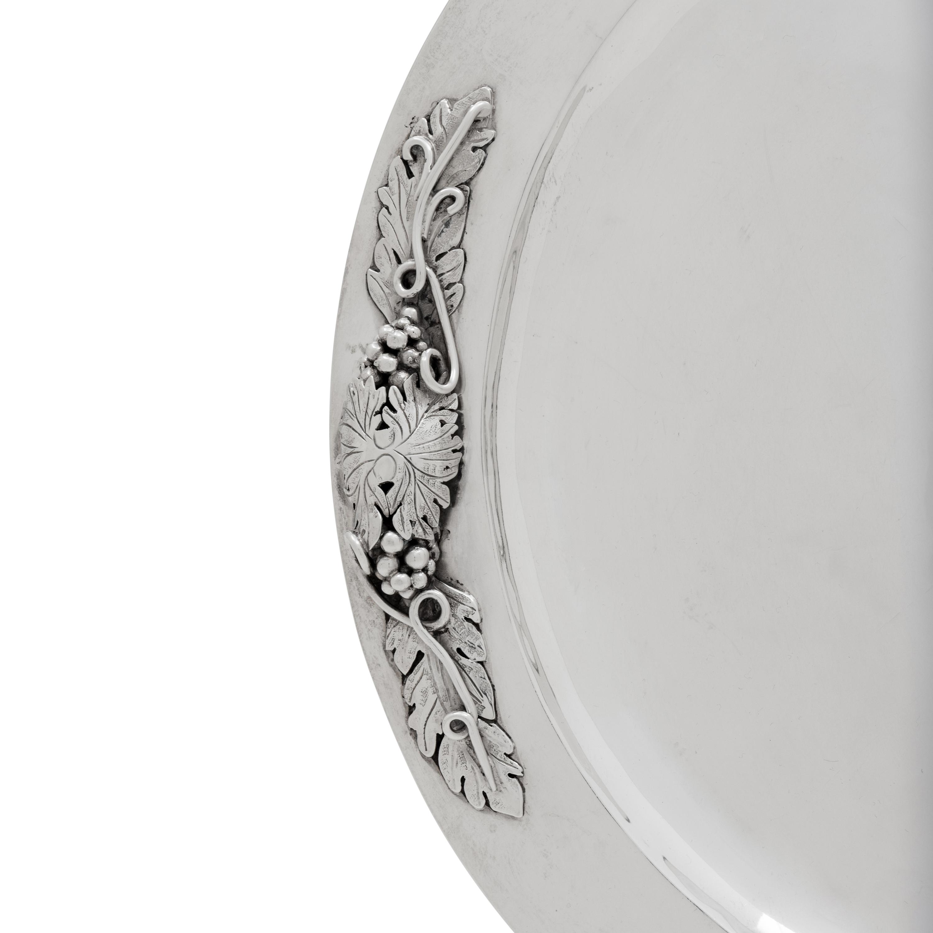Three Mexican Silver Trays