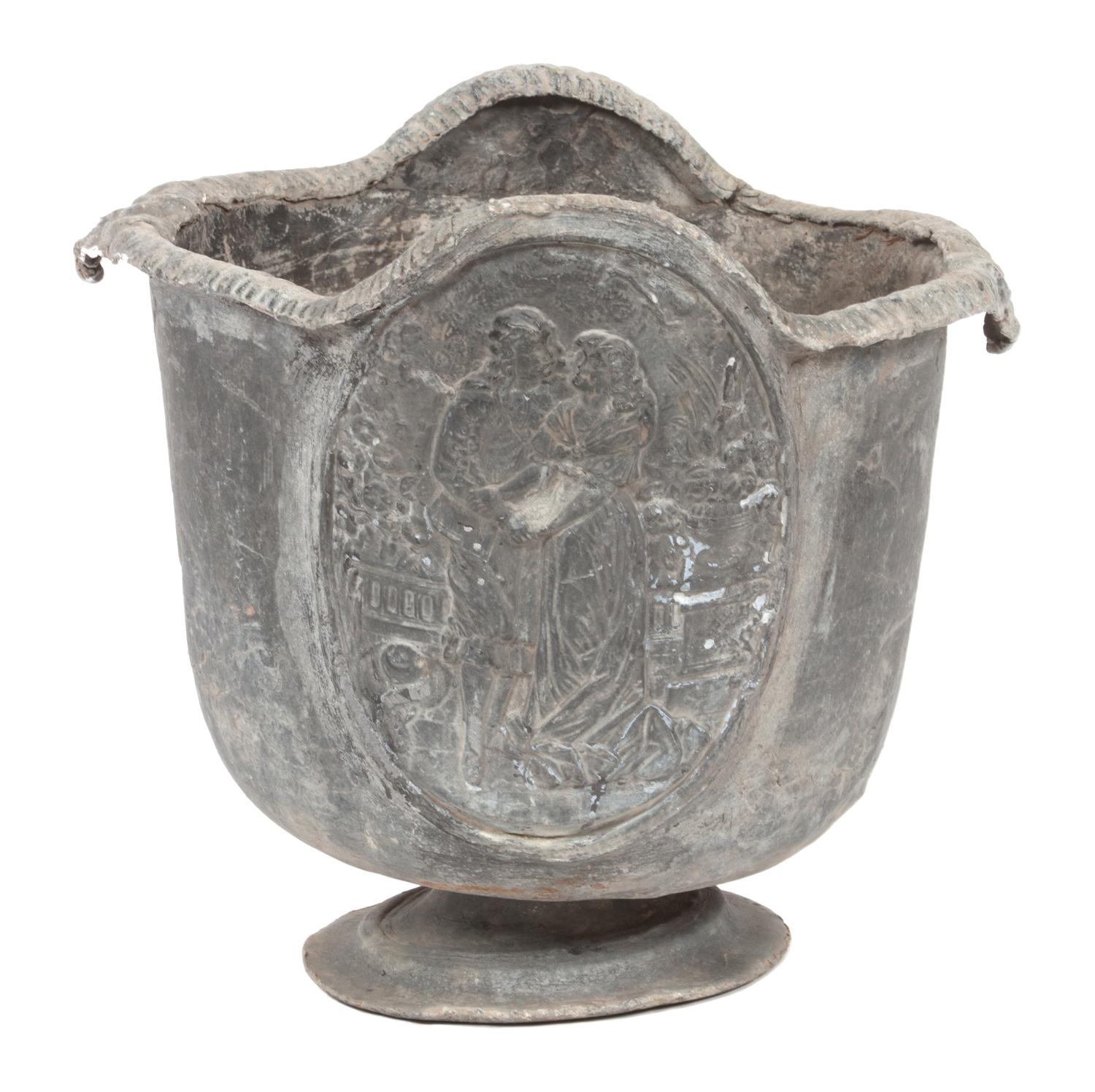 An Italian Lead Garden Planter Height 15 inches. — 19TH CENTURY