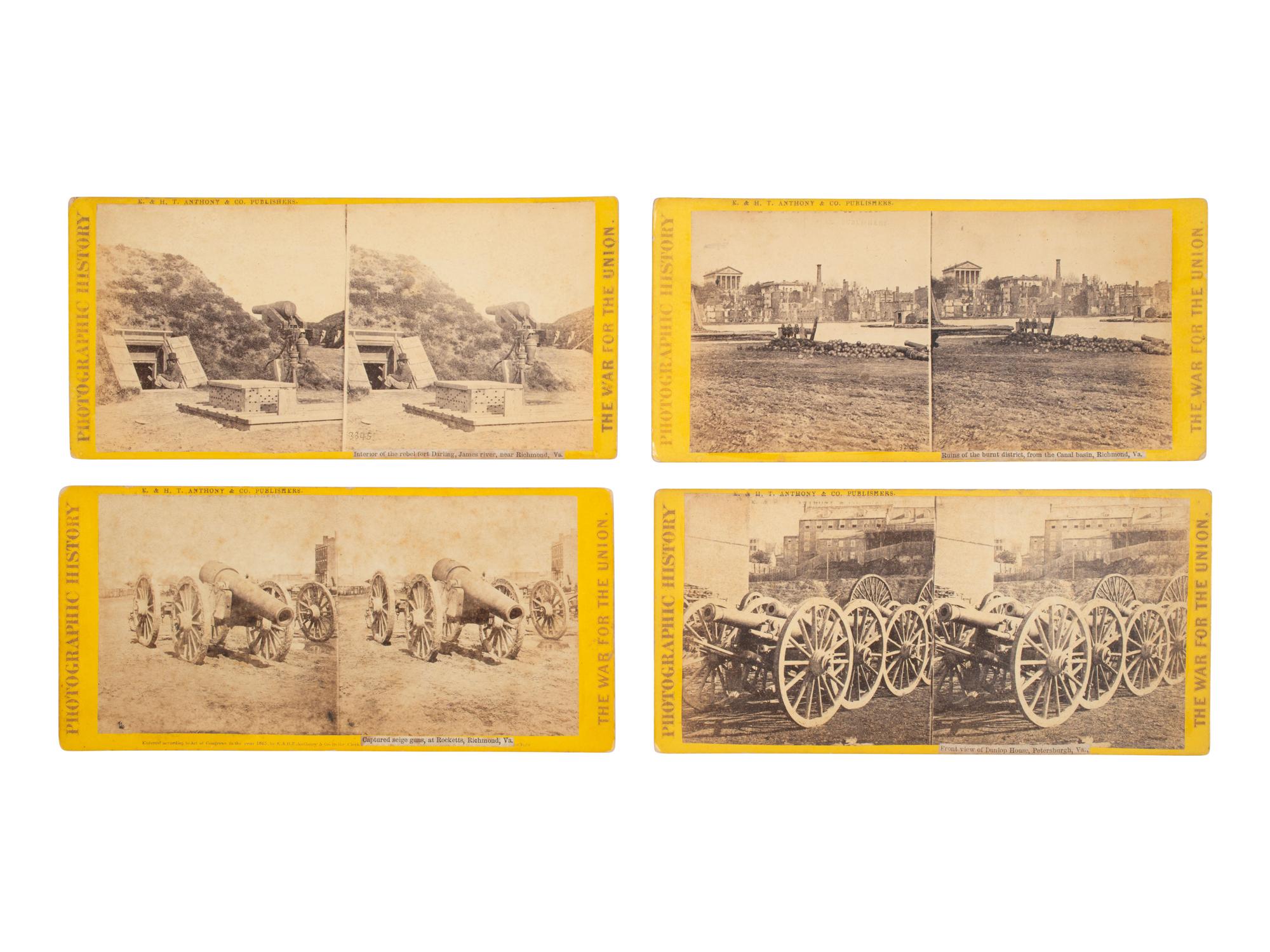 [CIVIL WAR]. 16 stereoviews featuring artillery and munitions. New York: E. & H. T. Anthony & Co.