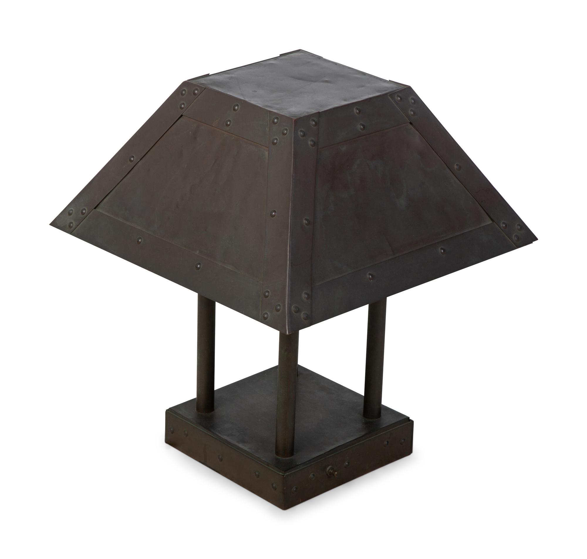 An Arts & Crafts Style Bronze Table Lamp — 20TH CENTURY