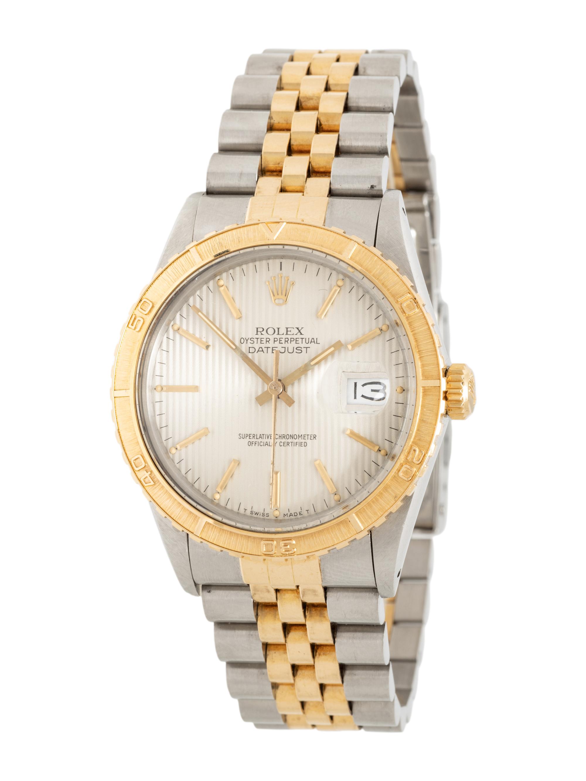 ROLEX, REF. 16253 18K YELLOW GOLD AND STAINLESS STEEL 'DATEJUST THUNDERBIRD' WITH TAPESTRY DIAL WATCH, BOX & PAPERS
