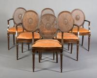 A Set of Six Regency Style Mahogany Chairs, Height 37 3/4 inches.
