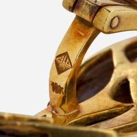 A Pair of Gold and Diamond Earrings by Albert Lipten