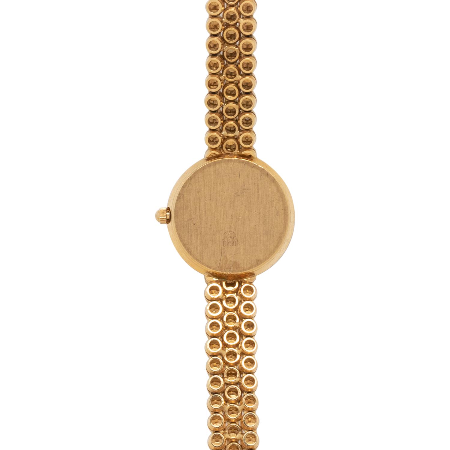 18K YELLOW GOLD AND DIAMOND WATCH