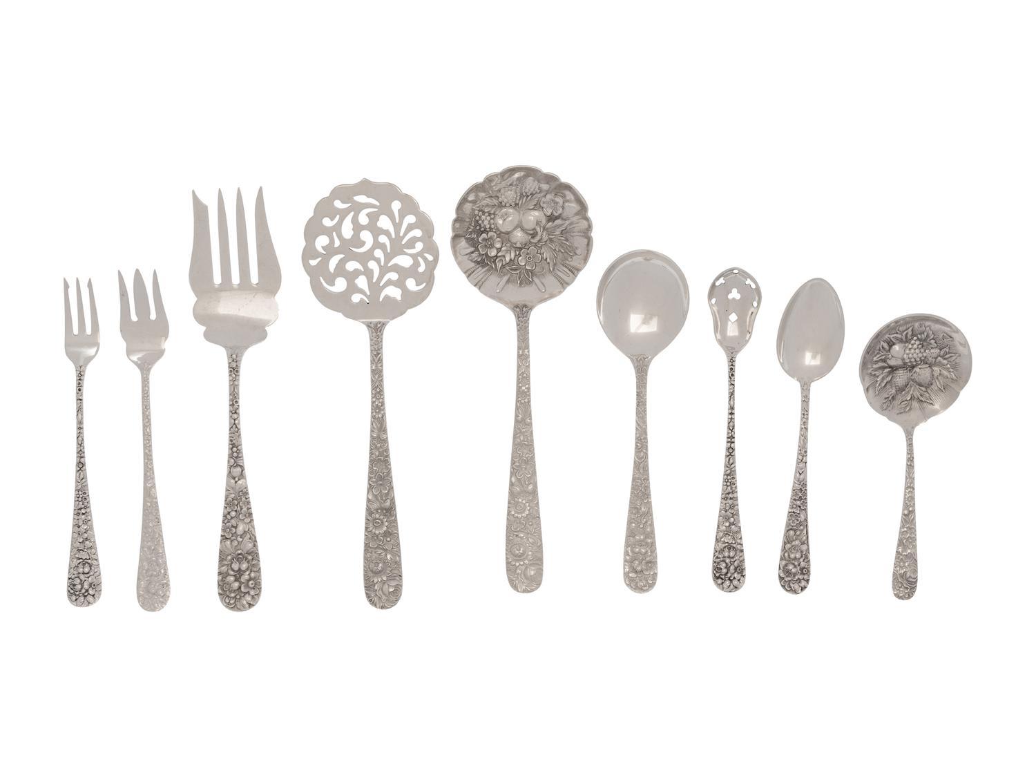 An American Silver Flatware Service