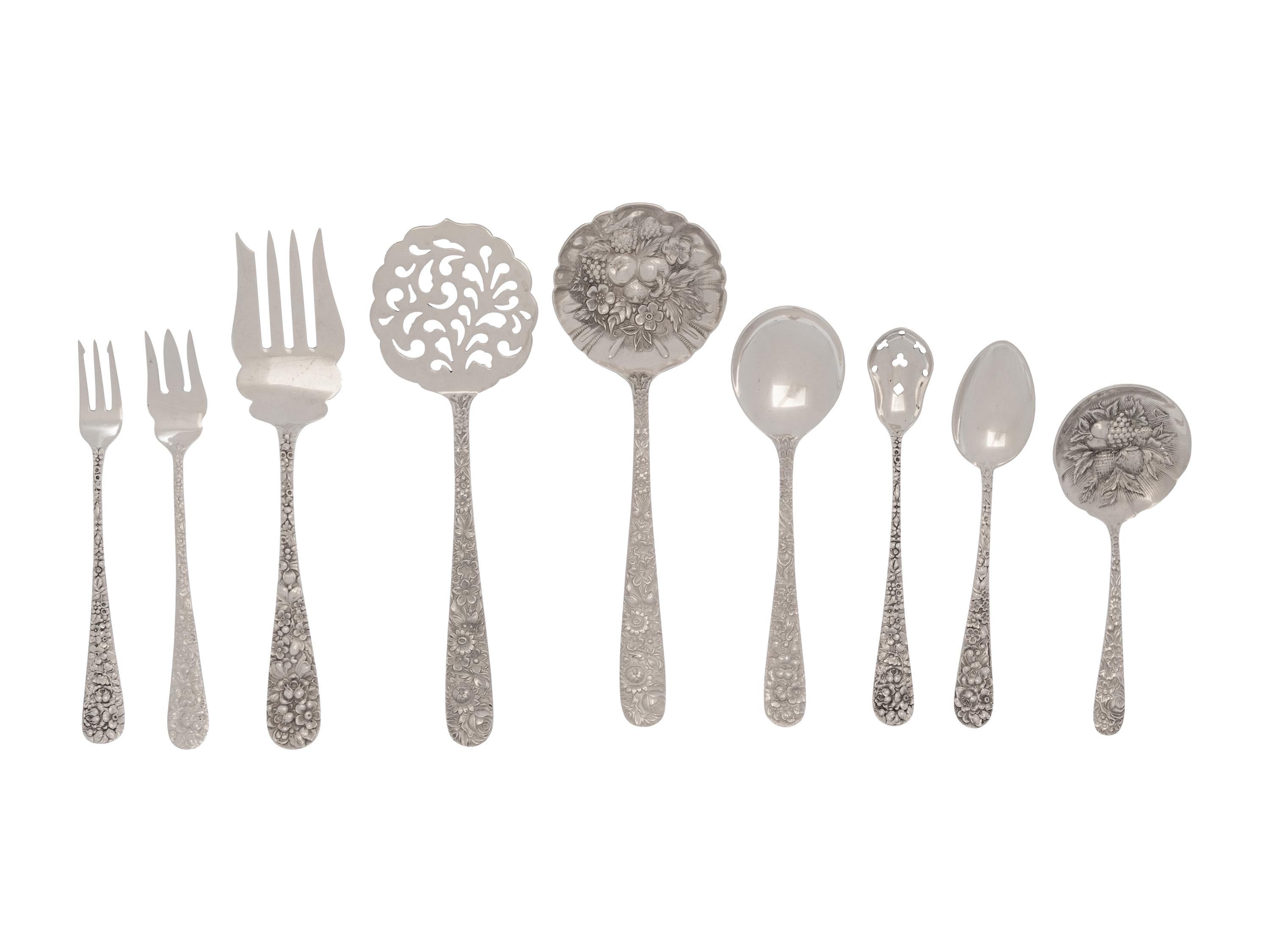 An American Silver Flatware Service