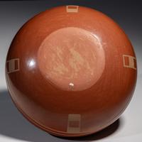 Redware Pottery Bowl, with Avanyu
