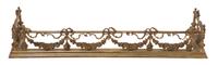 A Neoclassical Style Brass Fire Fender Height 7 x width 41 1/2 x depth 13 inches. — 20TH CENTURY