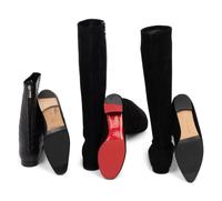 Three Pairs of Unworn Black Designer Boots: Two Manolo Blahnik, One Christian Louboutin