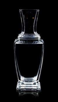 A Baccarat Vase Height 10 1/4 inches.