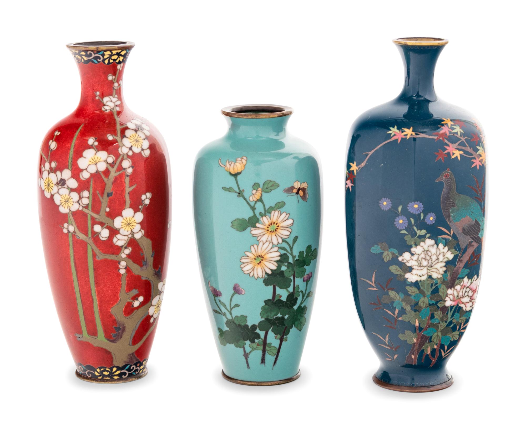 Three Cloisonné Vases