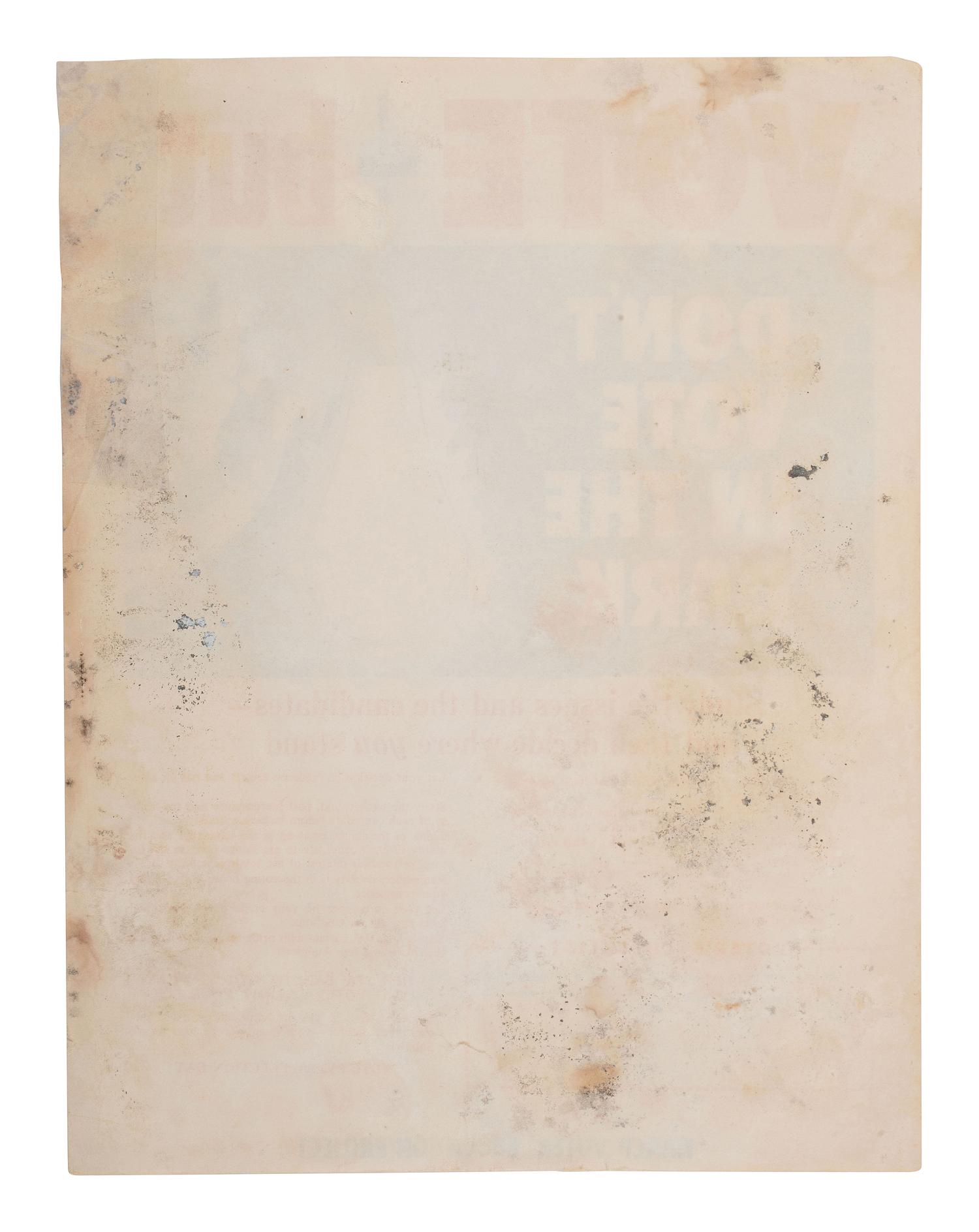 [CIVIL RIGHTS]. Vote but Don't Vote in the Dark . N.p.: NAACP Voter Education Project, ca 1962-1963.