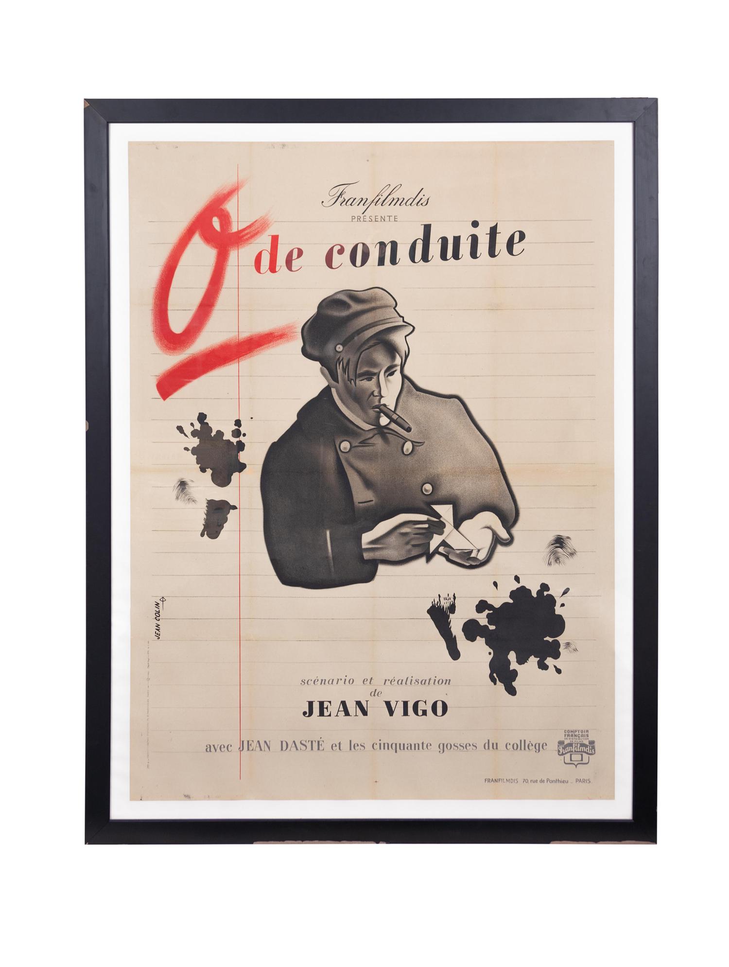 A Movie Poster for the Film Zéro de Conduite by Jean Vigo