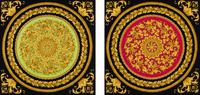 Two Framed Atelier Versace Silk Scarves