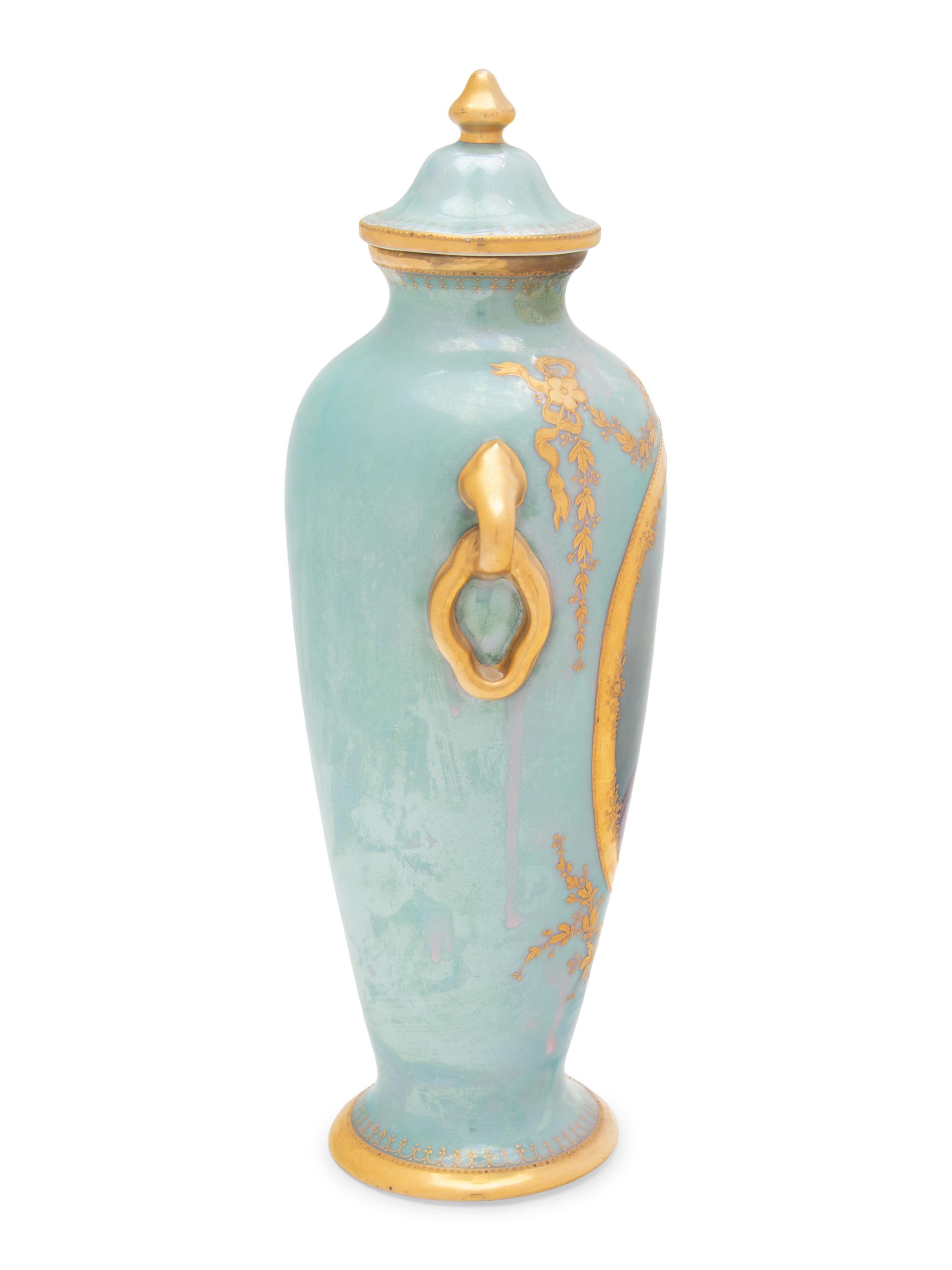 A Vienna Porcelain Covered Vase