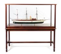 A Model of the Steam Yacht Aphrodite, Width overall 64 1/2 inches.