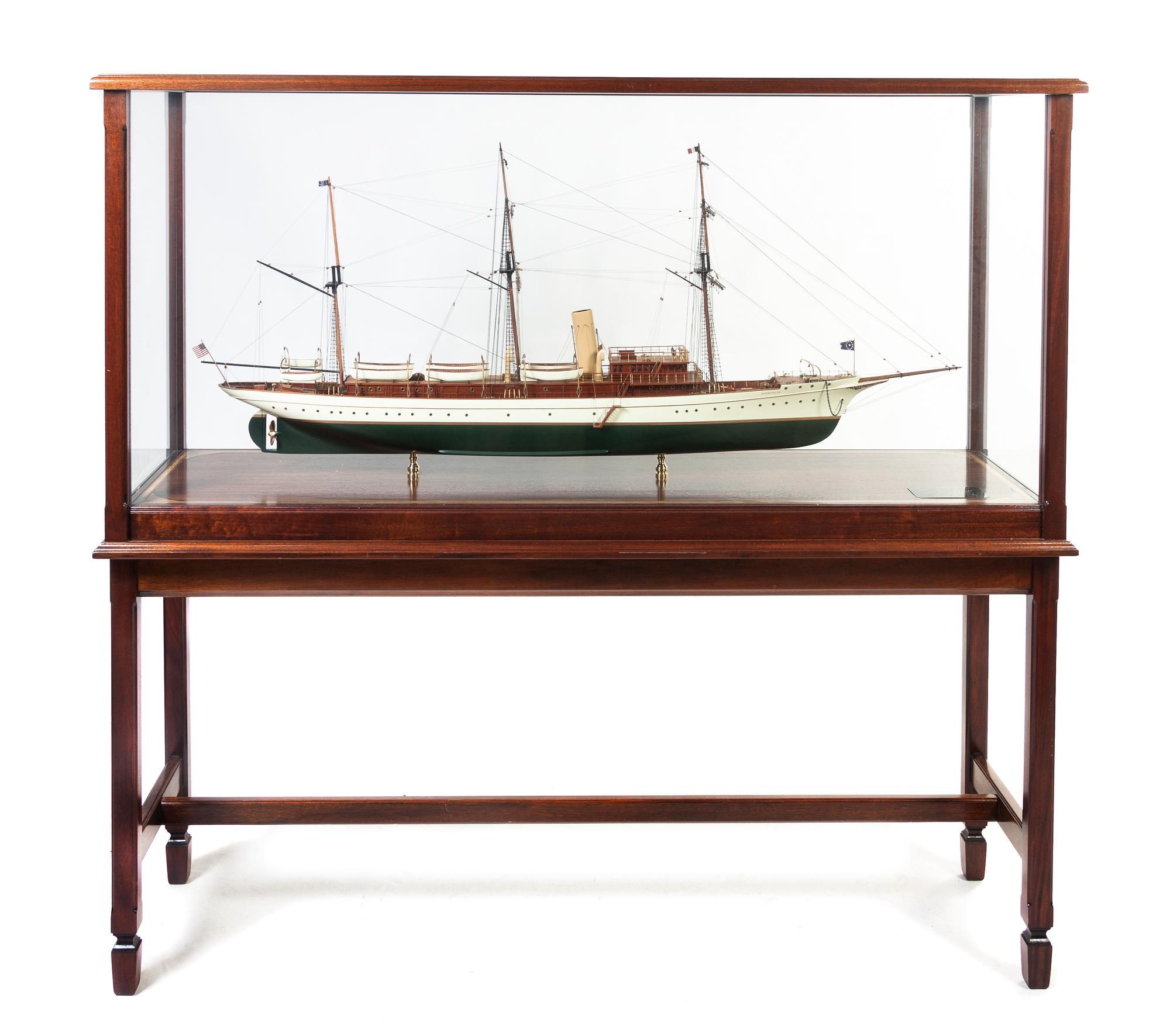 A Model of the Steam Yacht Aphrodite, Width overall 64 1/2 inches.