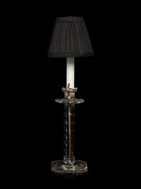 APPROVED FOR DONATION A Cut Glass Candlestick Mounted as a Lamp